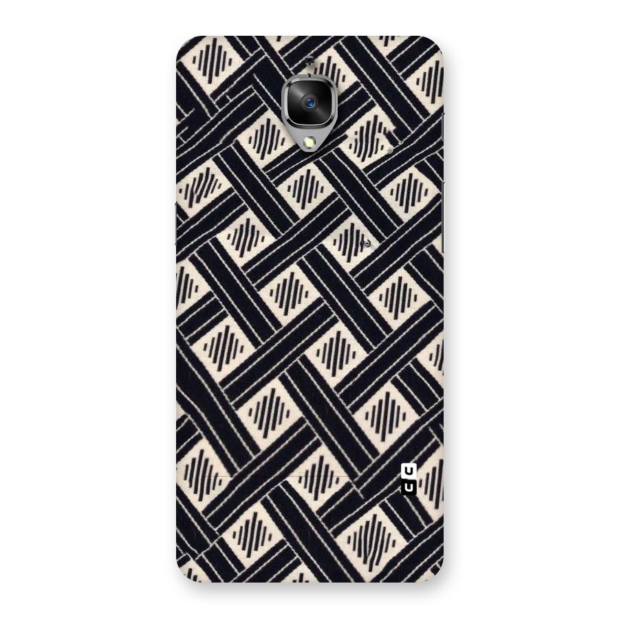 Black Beige Criscros Back Case for OnePlus 3