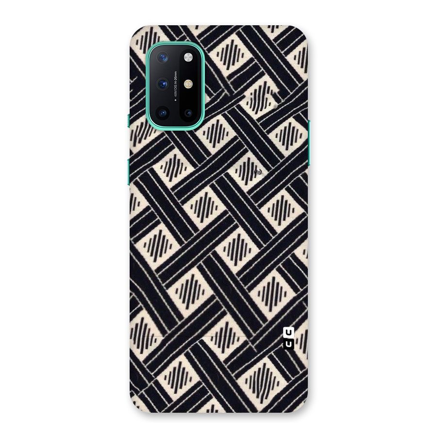 Black Beige Criscros Back Case for OnePlus 8T