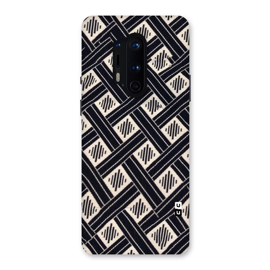 Black Beige Criscros Back Case for OnePlus 8 Pro
