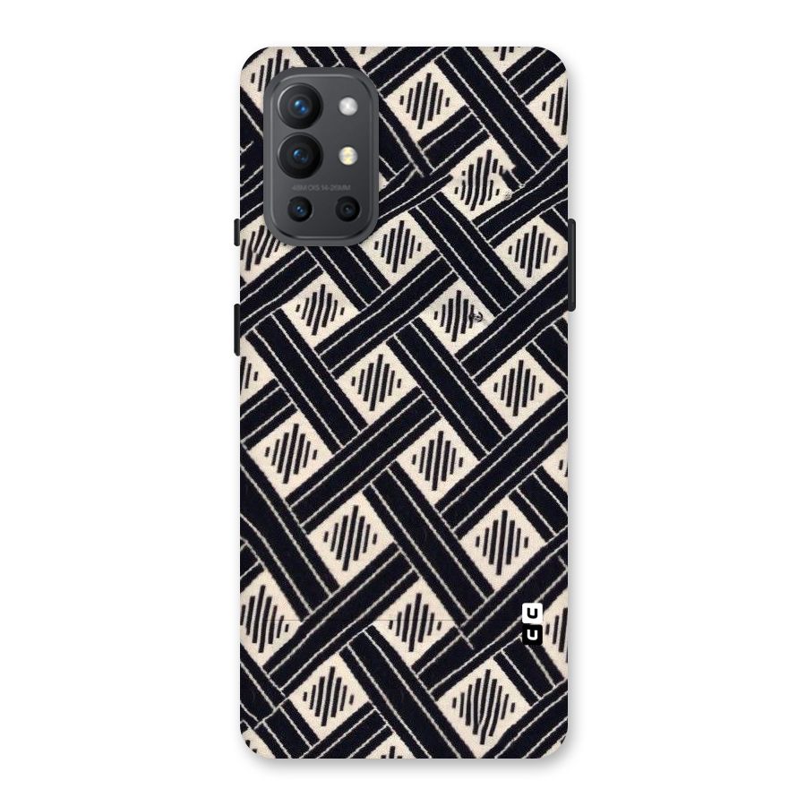 Black Beige Criscros Back Case for OnePlus 9R
