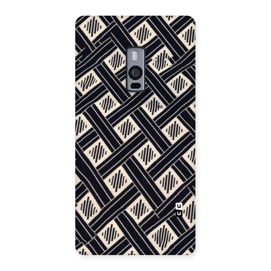 Black Beige Criscros Back Case for OnePlus Two