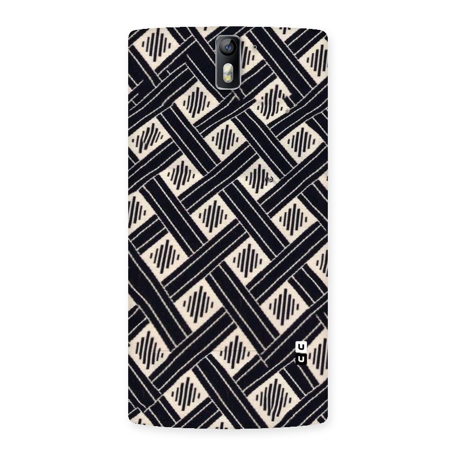 Black Beige Criscros Back Case for One Plus One