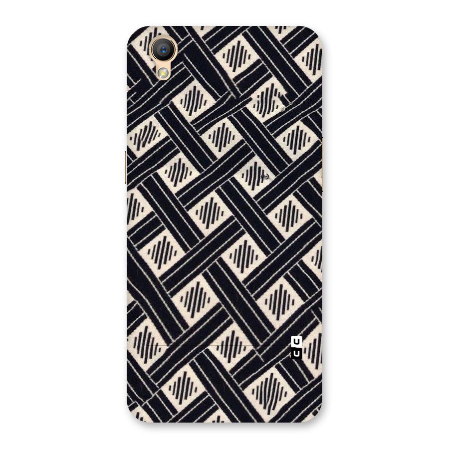 Black Beige Criscros Back Case for Oppo A37