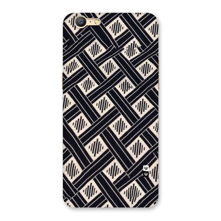 Black Beige Criscros Back Case for Oppo A39