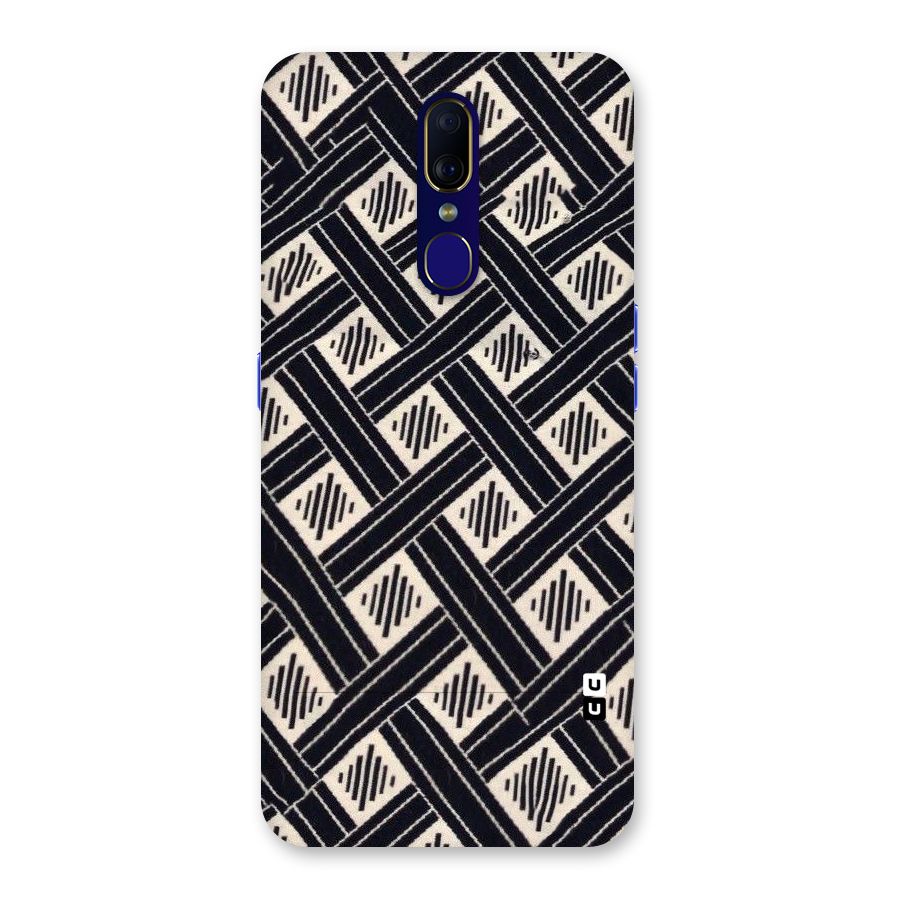 Black Beige Criscros Back Case for Oppo A9