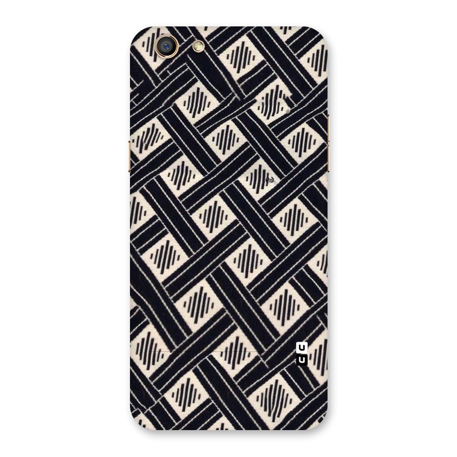 Black Beige Criscros Back Case for Oppo F3