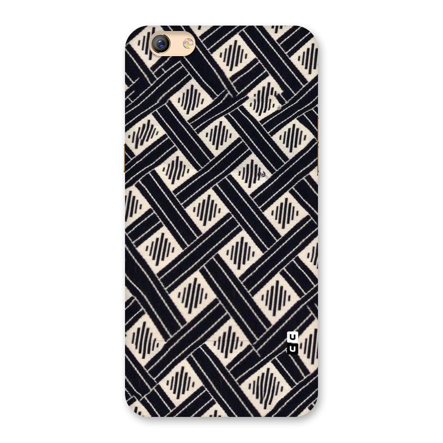 Black Beige Criscros Back Case for Oppo F3 Plus