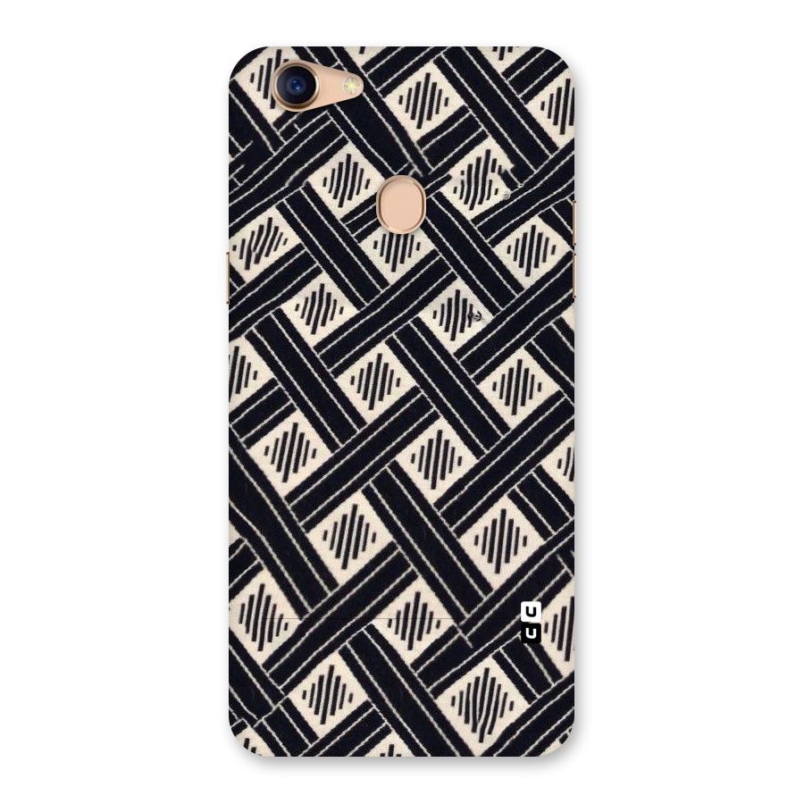Black Beige Criscros Back Case for Oppo F5