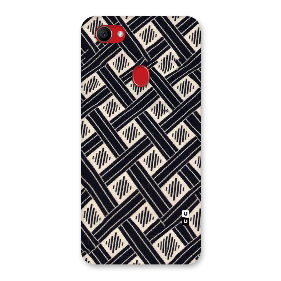 Black Beige Criscros Back Case for Oppo F7