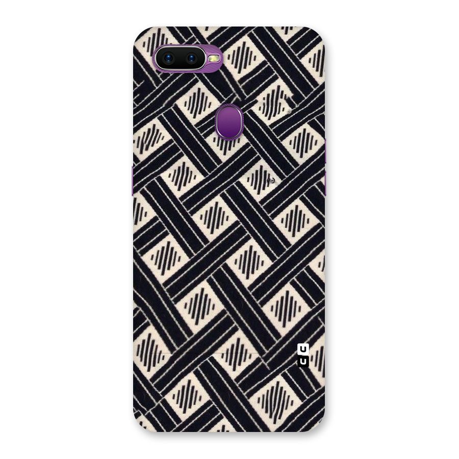 Black Beige Criscros Back Case for Oppo F9