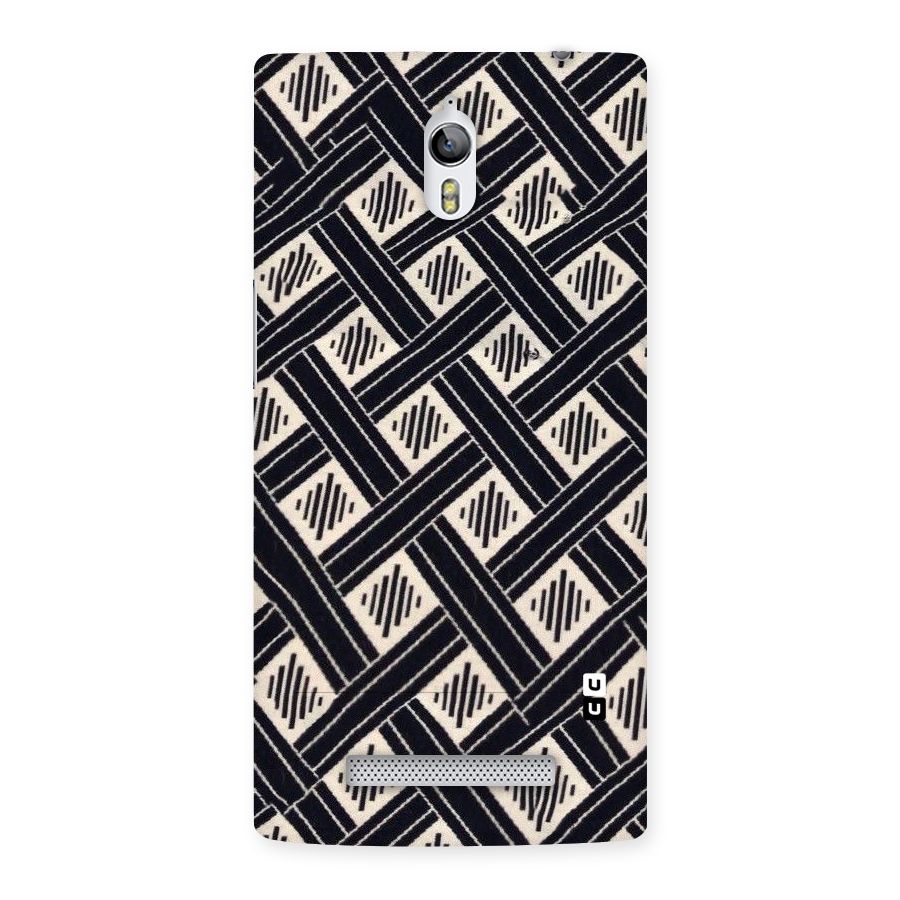 Black Beige Criscros Back Case for Oppo Find 7