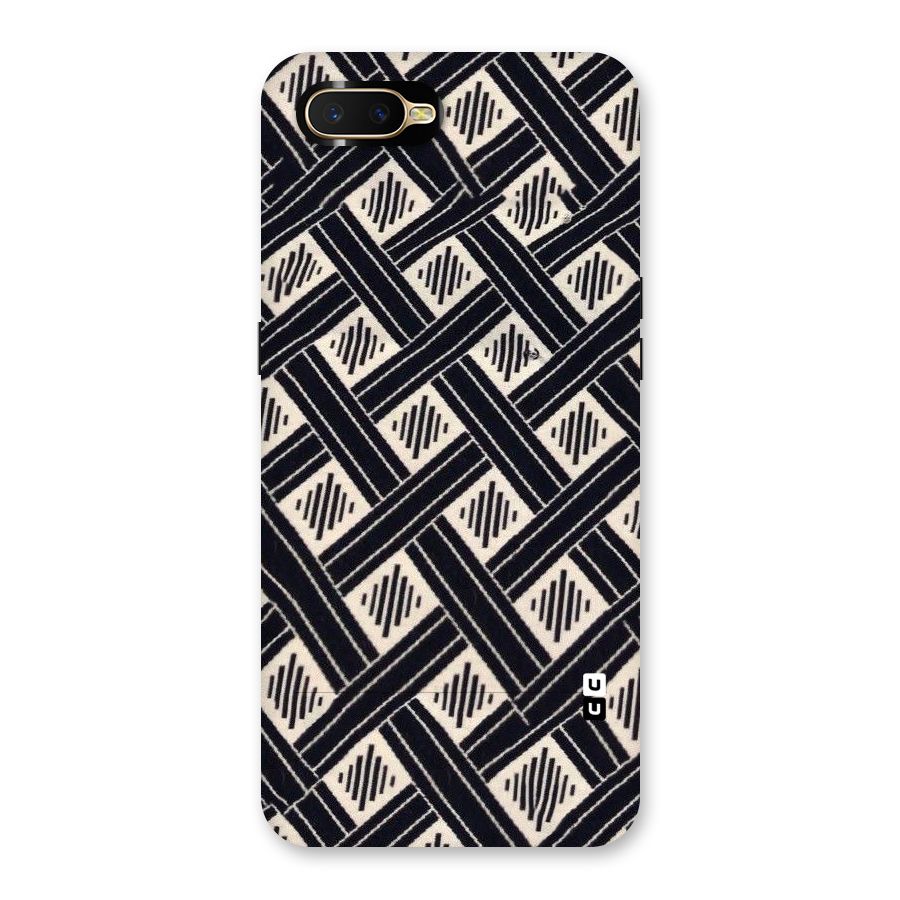 Black Beige Criscros Back Case for Oppo K1