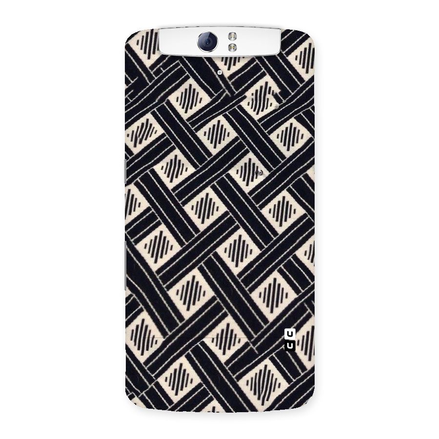 Black Beige Criscros Back Case for Oppo N1
