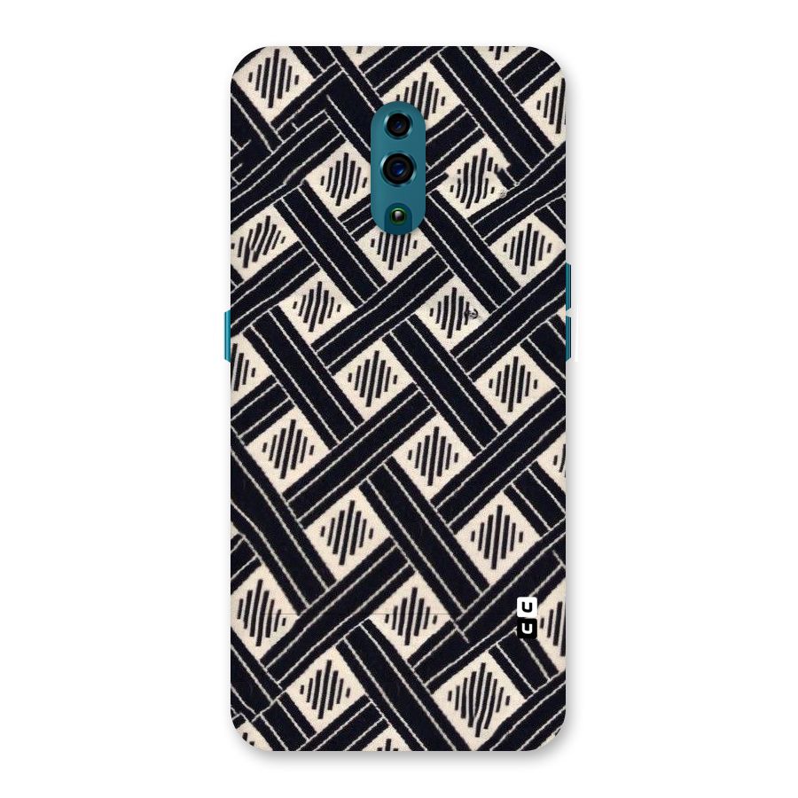 Black Beige Criscros Back Case for Oppo Reno