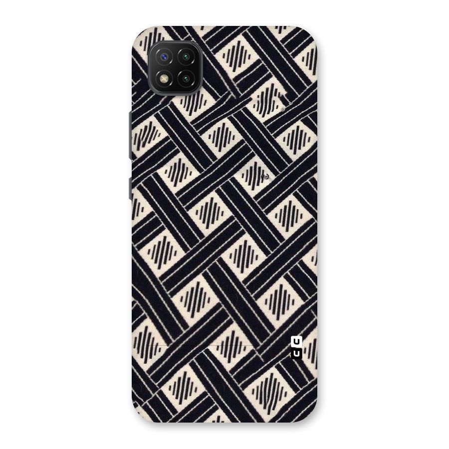 Black Beige Criscros Back Case for Poco C3