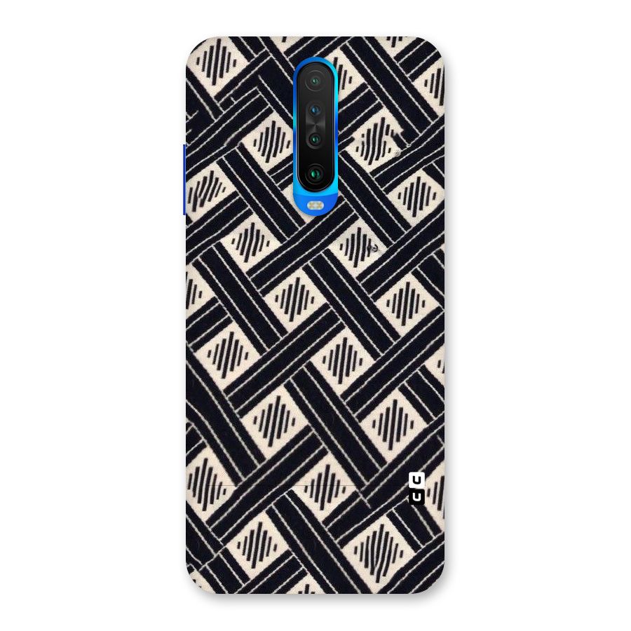 Black Beige Criscros Back Case for Poco X2