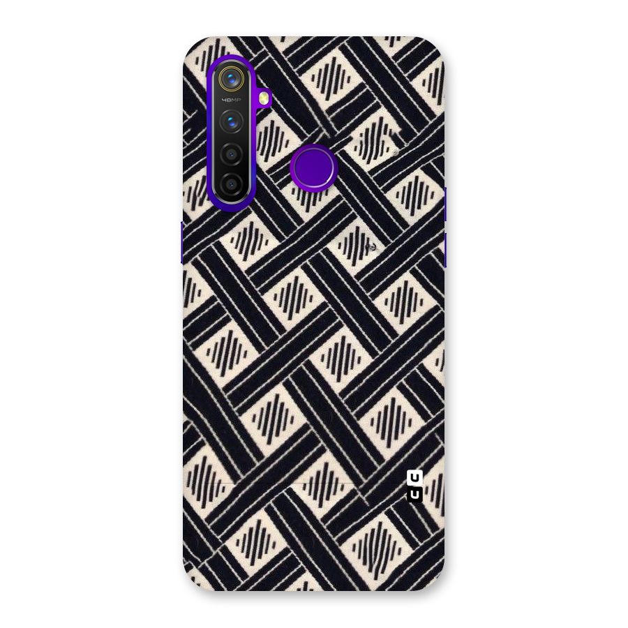 Black Beige Criscros Back Case for Realme 5 Pro