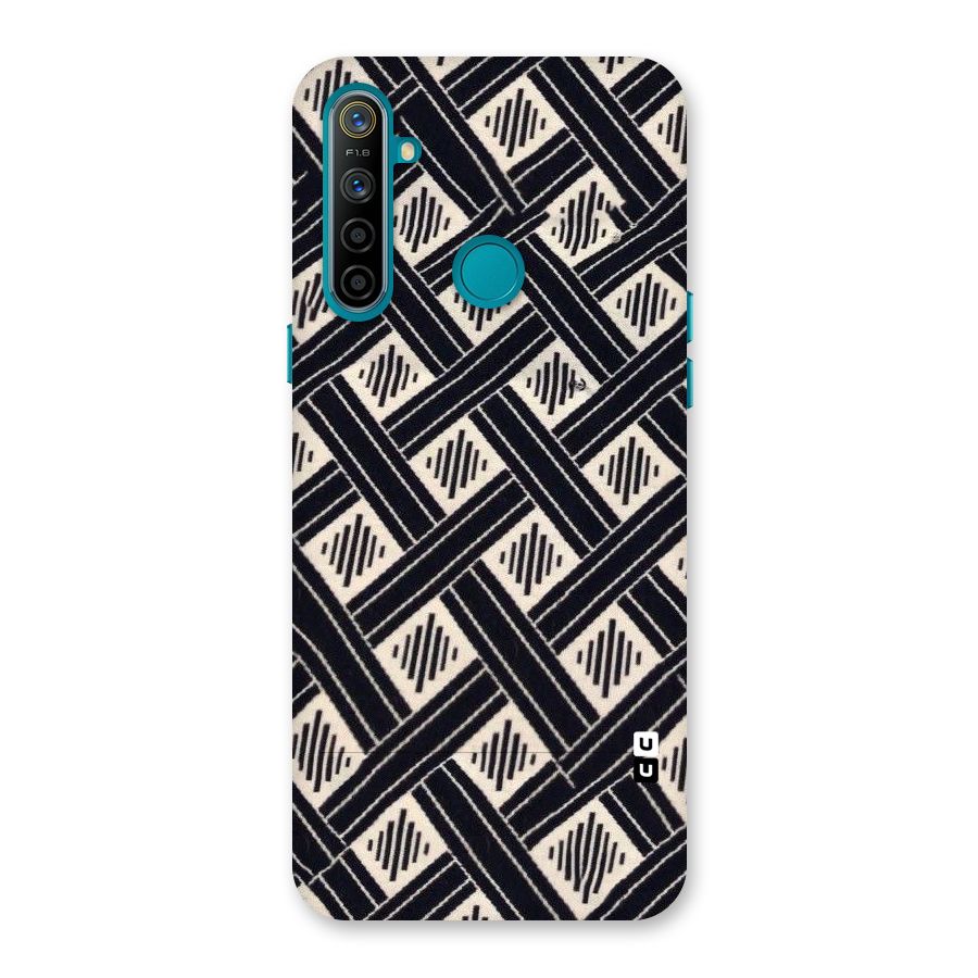 Black Beige Criscros Back Case for Realme 5i
