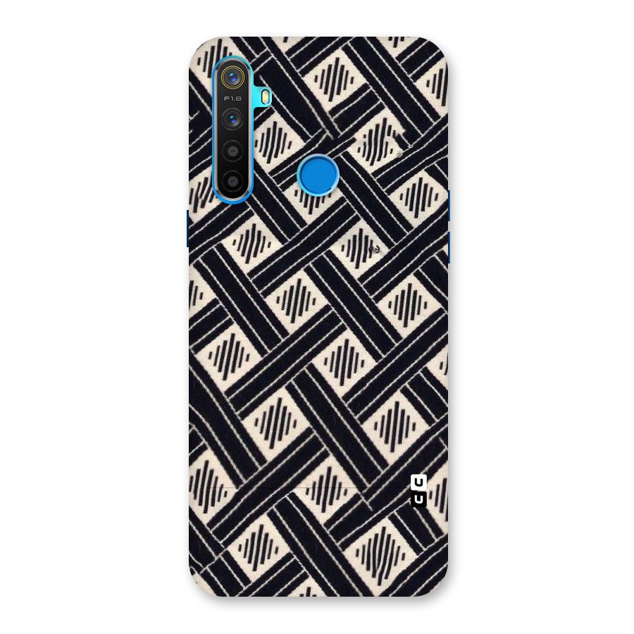 Black Beige Criscros Back Case for Realme 5s
