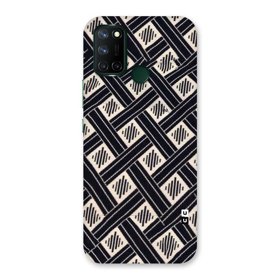 Black Beige Criscros Back Case for Realme 7i