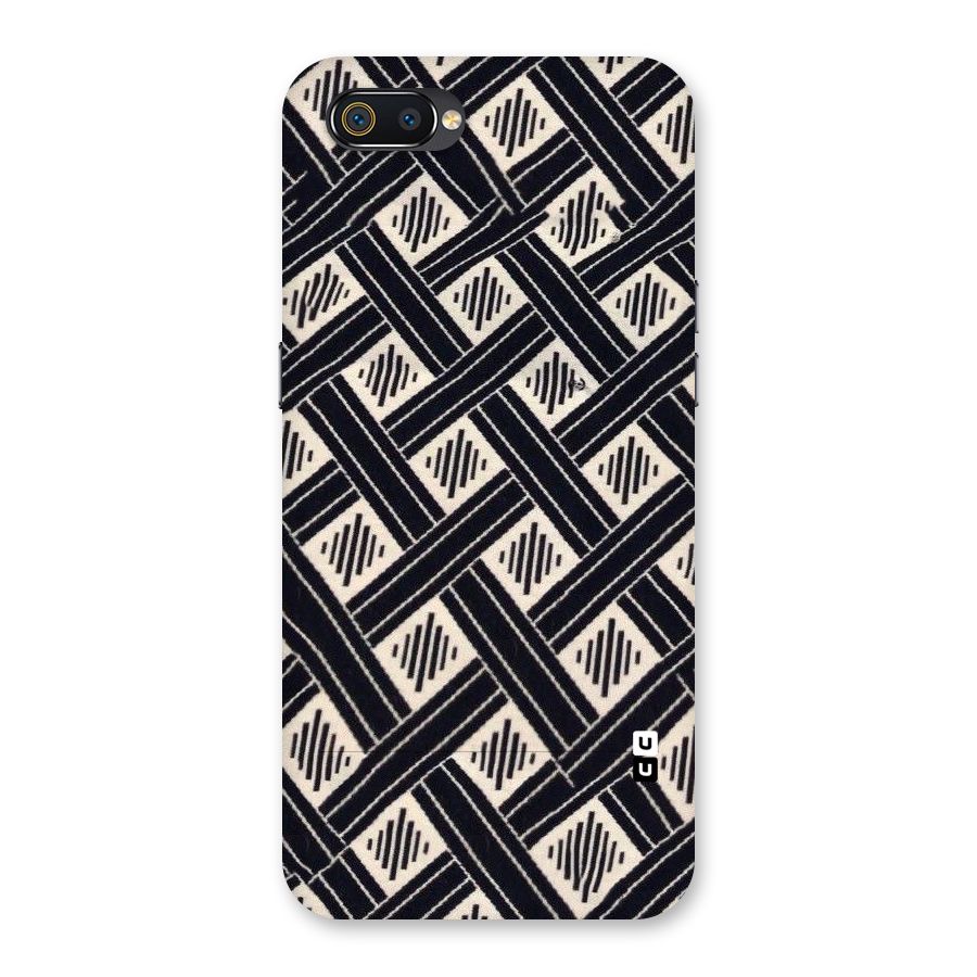 Black Beige Criscros Back Case for Realme C2