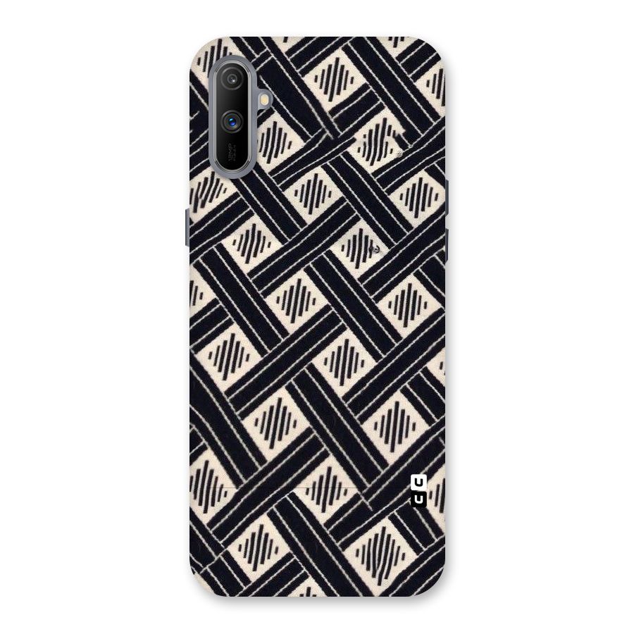 Black Beige Criscros Back Case for Realme C3