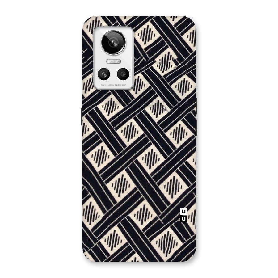 Black Beige Criscros Back Case for Realme GT Neo 3