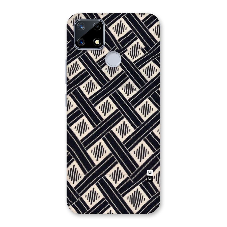 Black Beige Criscros Back Case for Realme Narzo 20