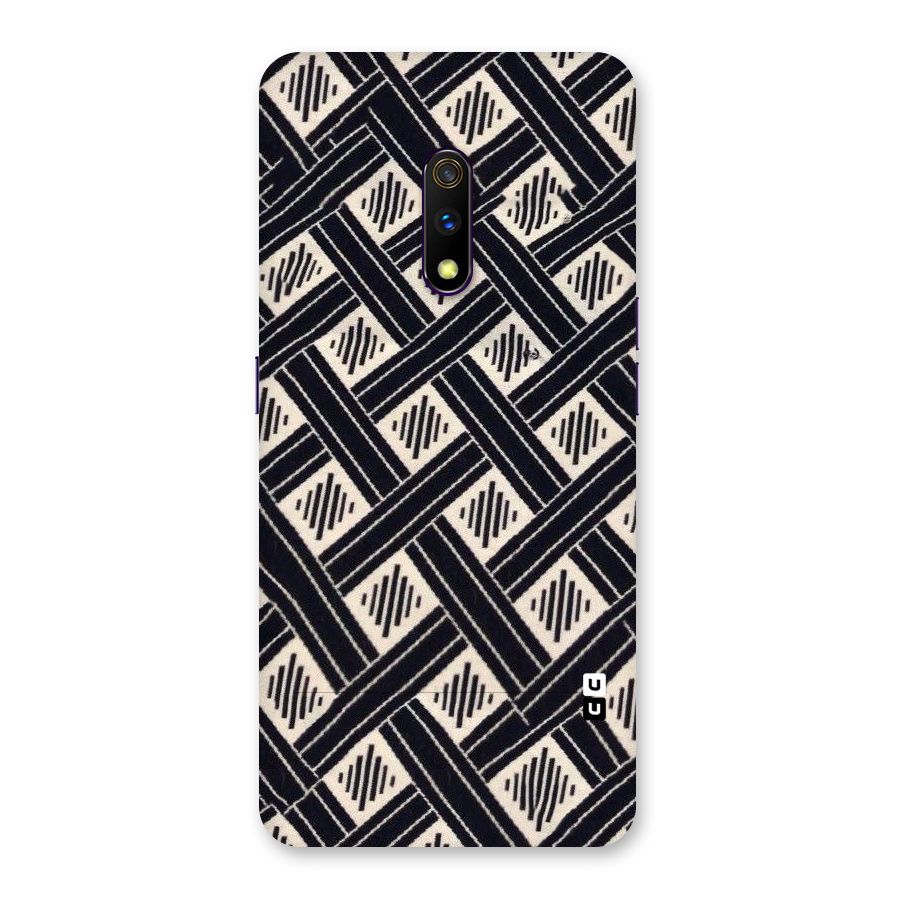 Black Beige Criscros Back Case for Realme X
