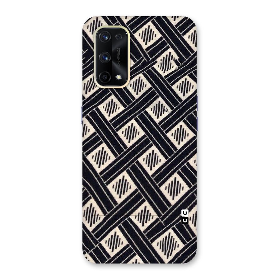 Black Beige Criscros Glass Back Case for Realme X7 Pro