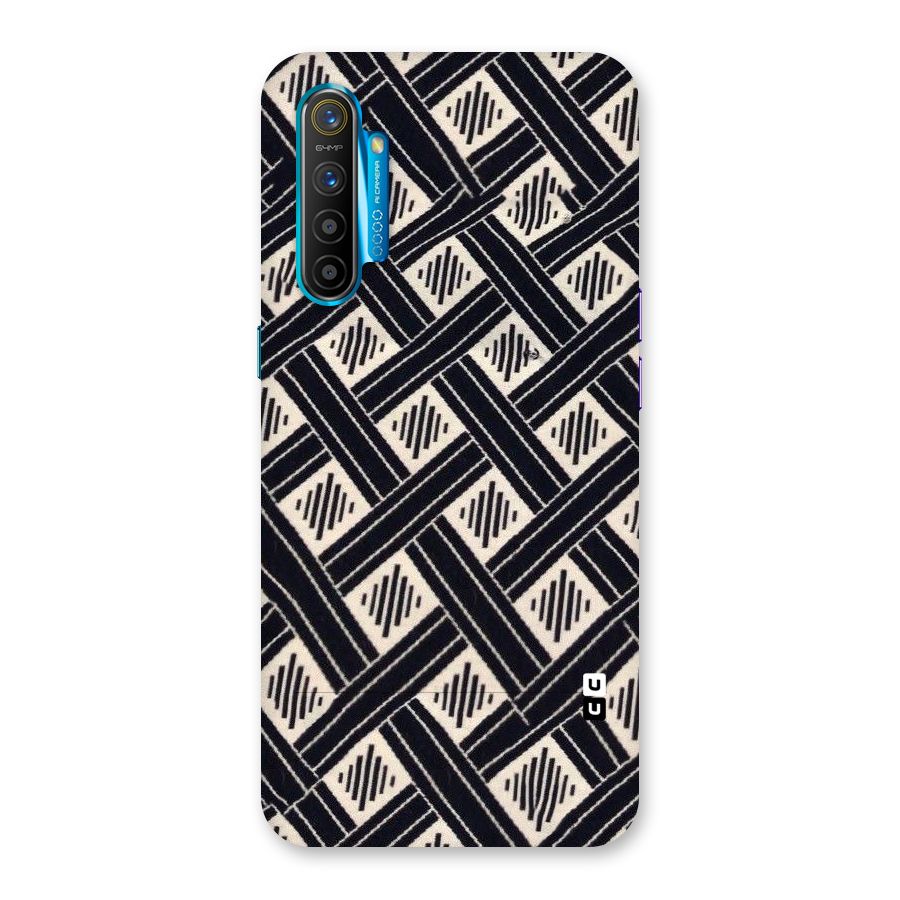 Black Beige Criscros Back Case for Realme XT