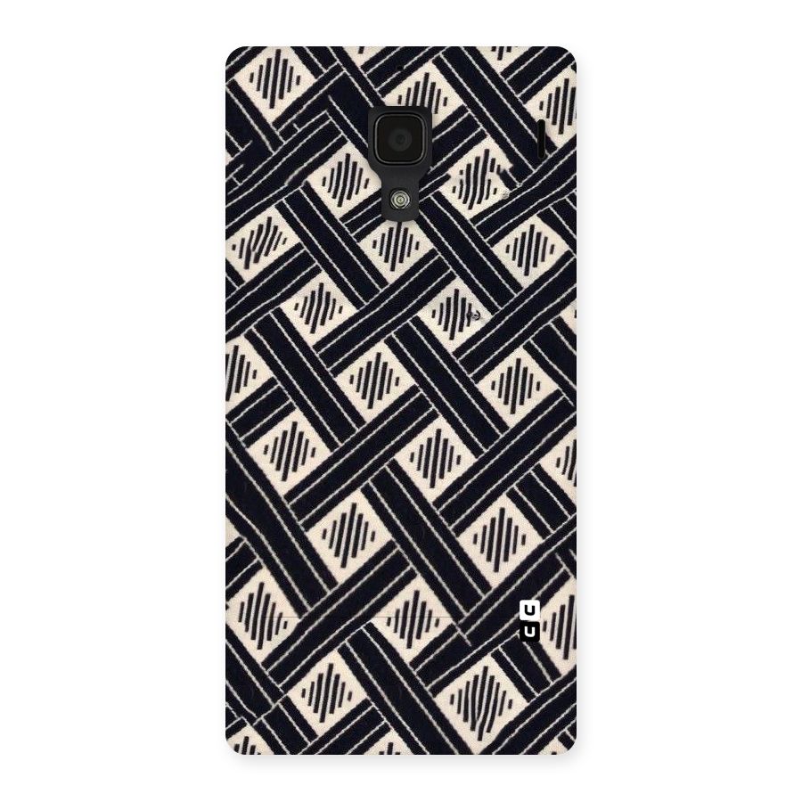 Black Beige Criscros Back Case for Redmi 1S