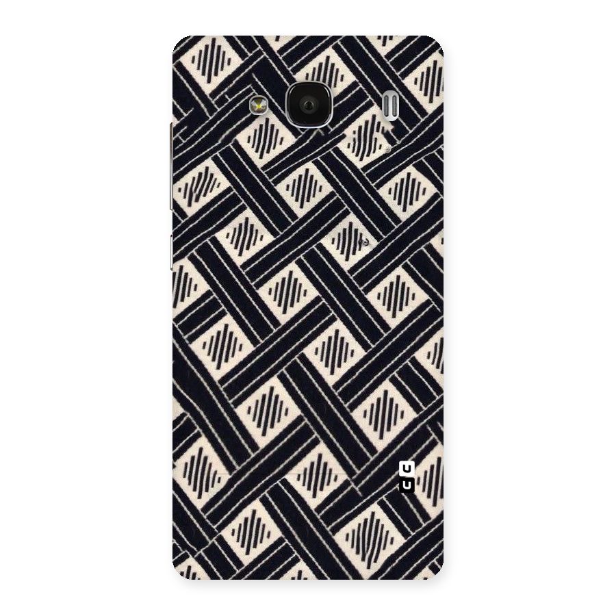 Black Beige Criscros Back Case for Redmi 2