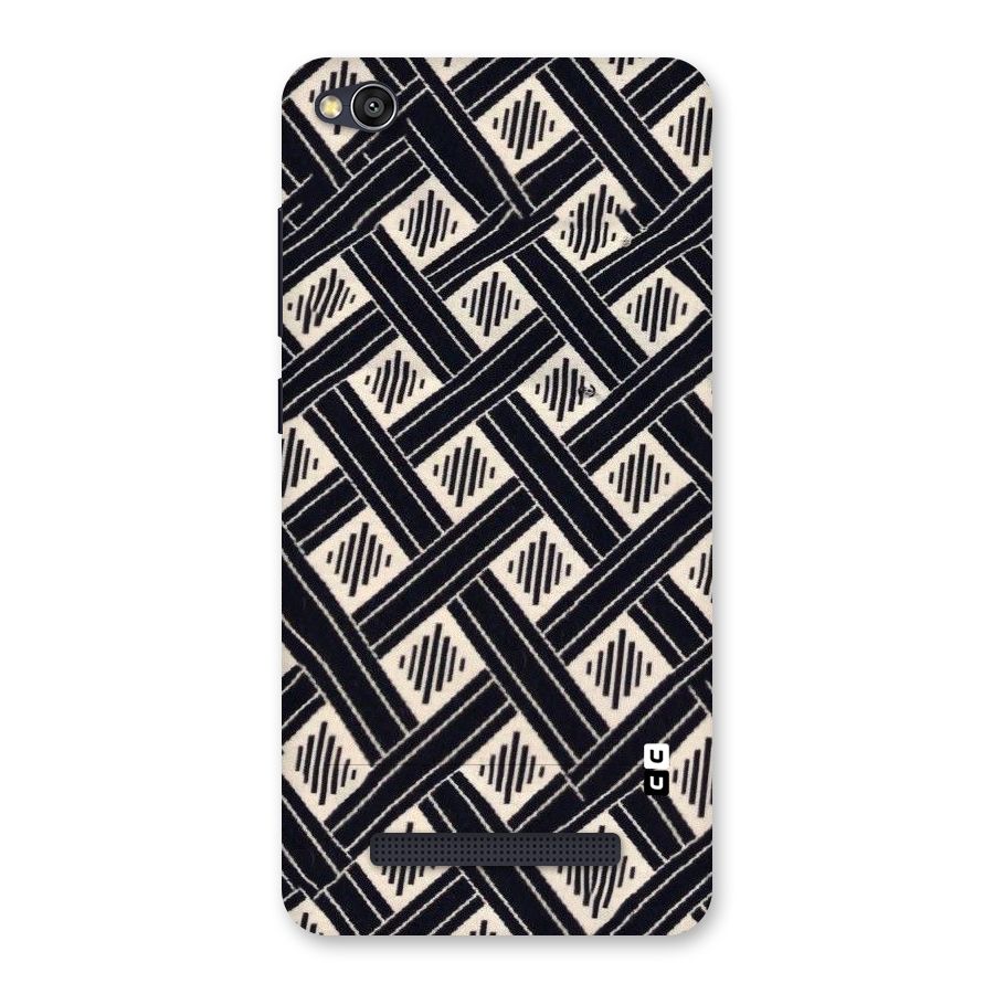 Black Beige Criscros Back Case for Redmi 4A