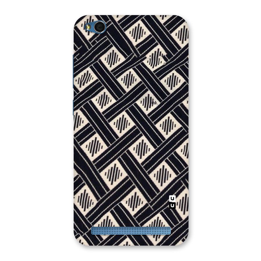 Black Beige Criscros Back Case for Redmi 5A