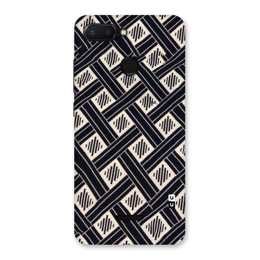 Black Beige Criscros Back Case for Redmi 6