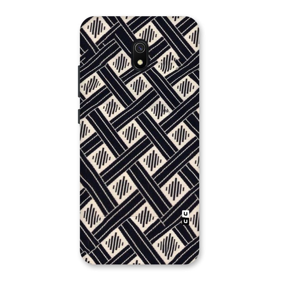 Black Beige Criscros Back Case for Redmi 8A