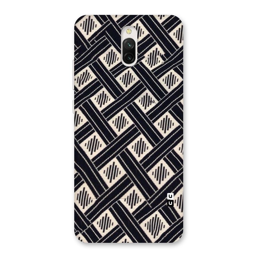 Black Beige Criscros Back Case for Redmi 8A Dual