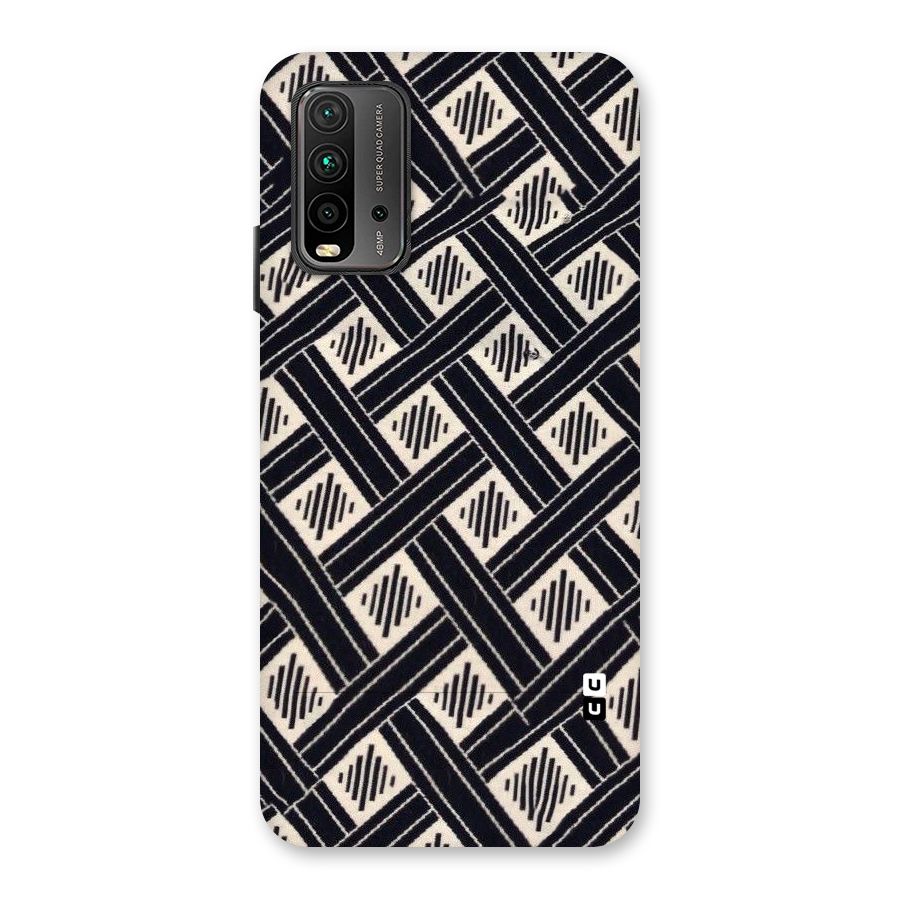 Black Beige Criscros Back Case for Redmi 9 Power
