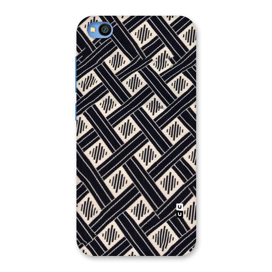Black Beige Criscros Back Case for Redmi Go