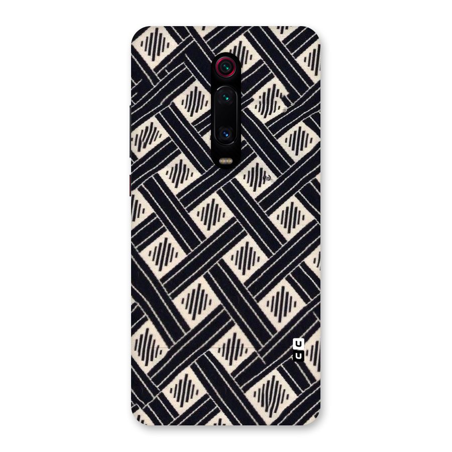 Black Beige Criscros Back Case for Redmi K20