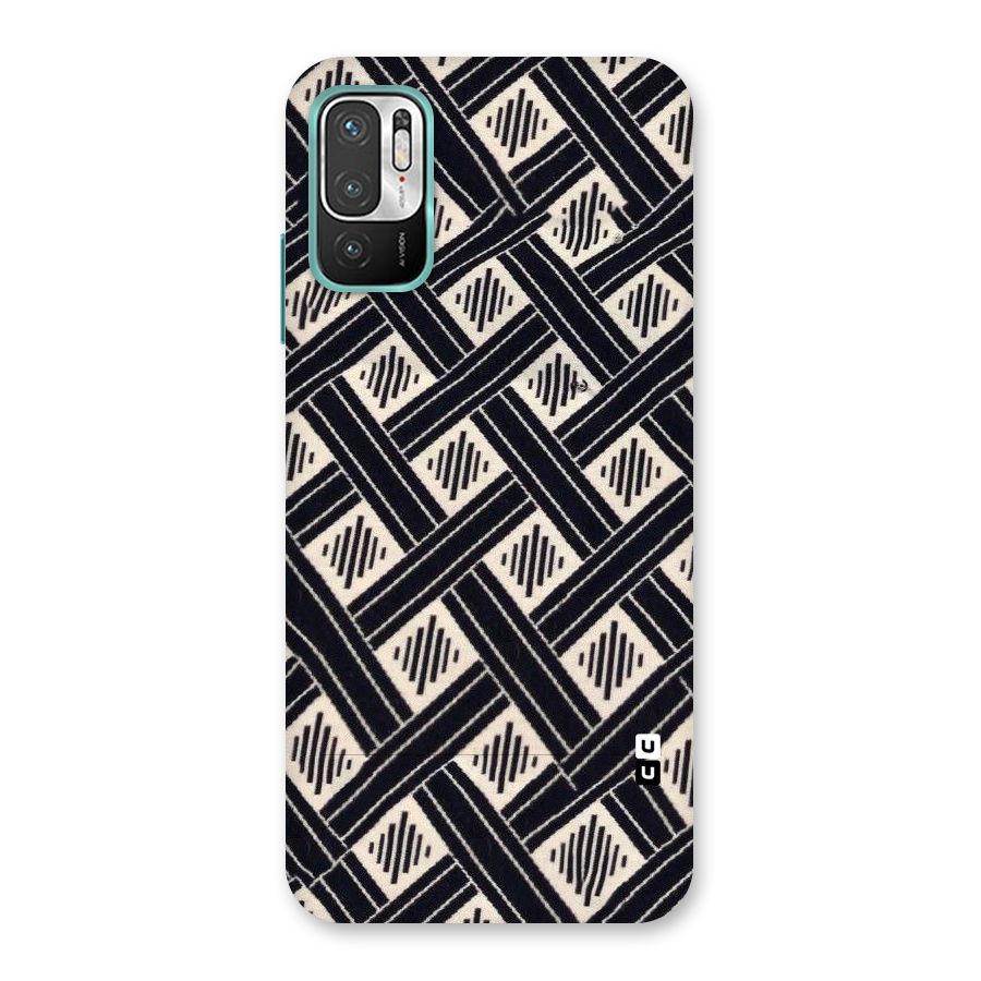 Black Beige Criscros Back Case for Redmi Note 10T 5G