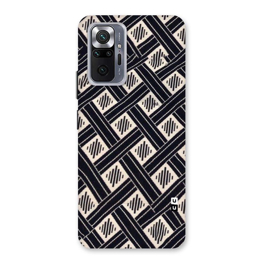 Black Beige Criscros Back Case for Redmi Note 10 Pro