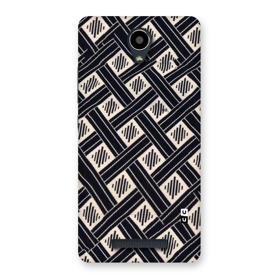 Black Beige Criscros Back Case for Redmi Note 2