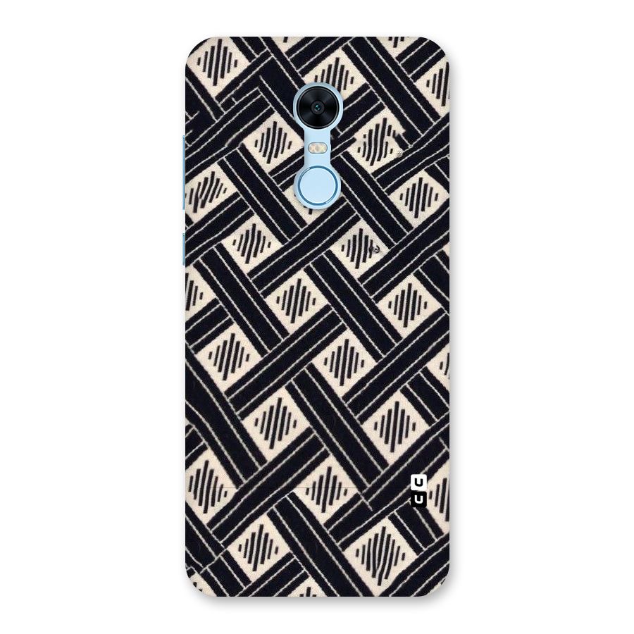 Black Beige Criscros Back Case for Redmi Note 5
