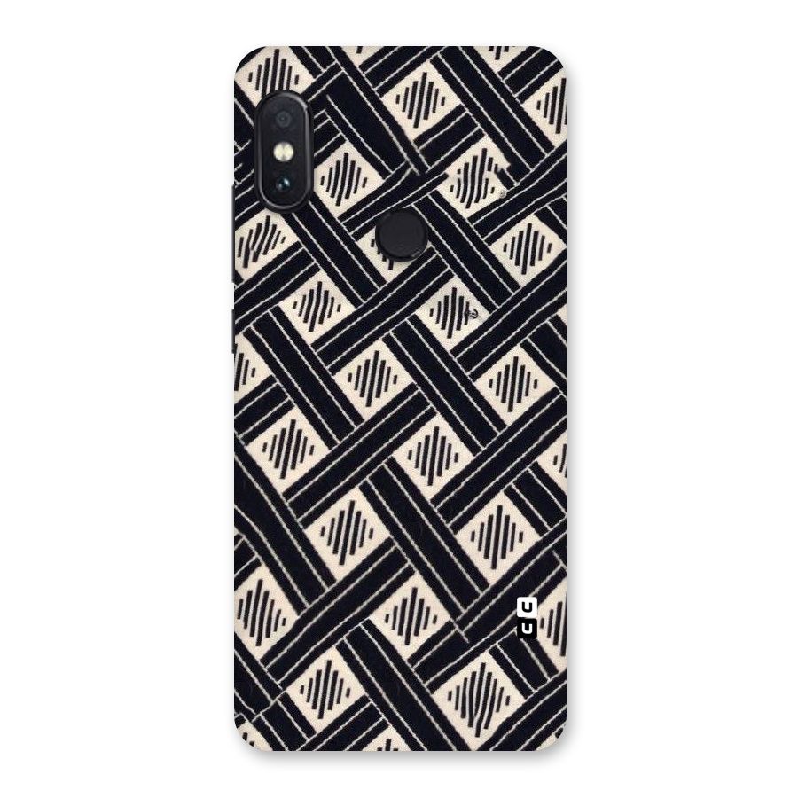 Black Beige Criscros Back Case for Redmi Note 5 Pro