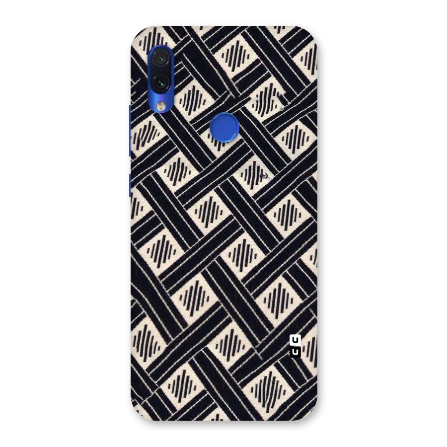 Black Beige Criscros Back Case for Redmi Note 7