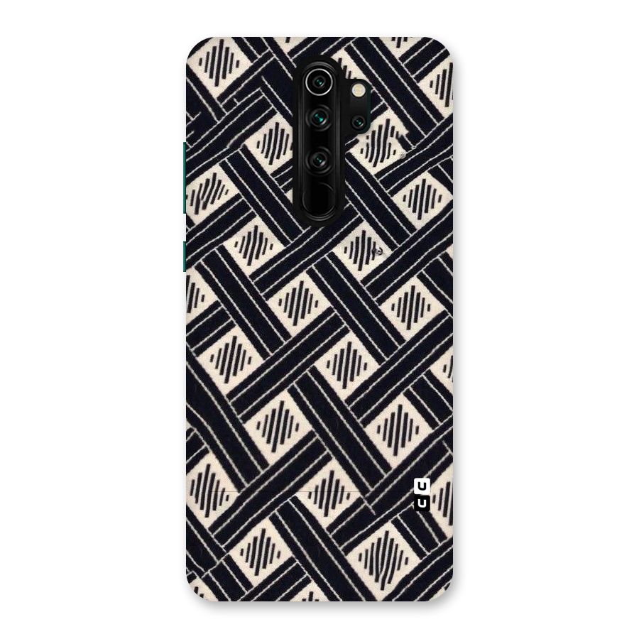 Black Beige Criscros Back Case for Redmi Note 8 Pro