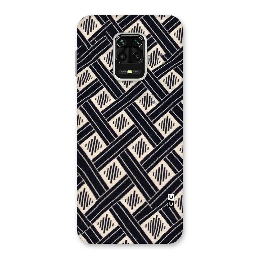 Black Beige Criscros Back Case for Redmi Note 9 Pro Max