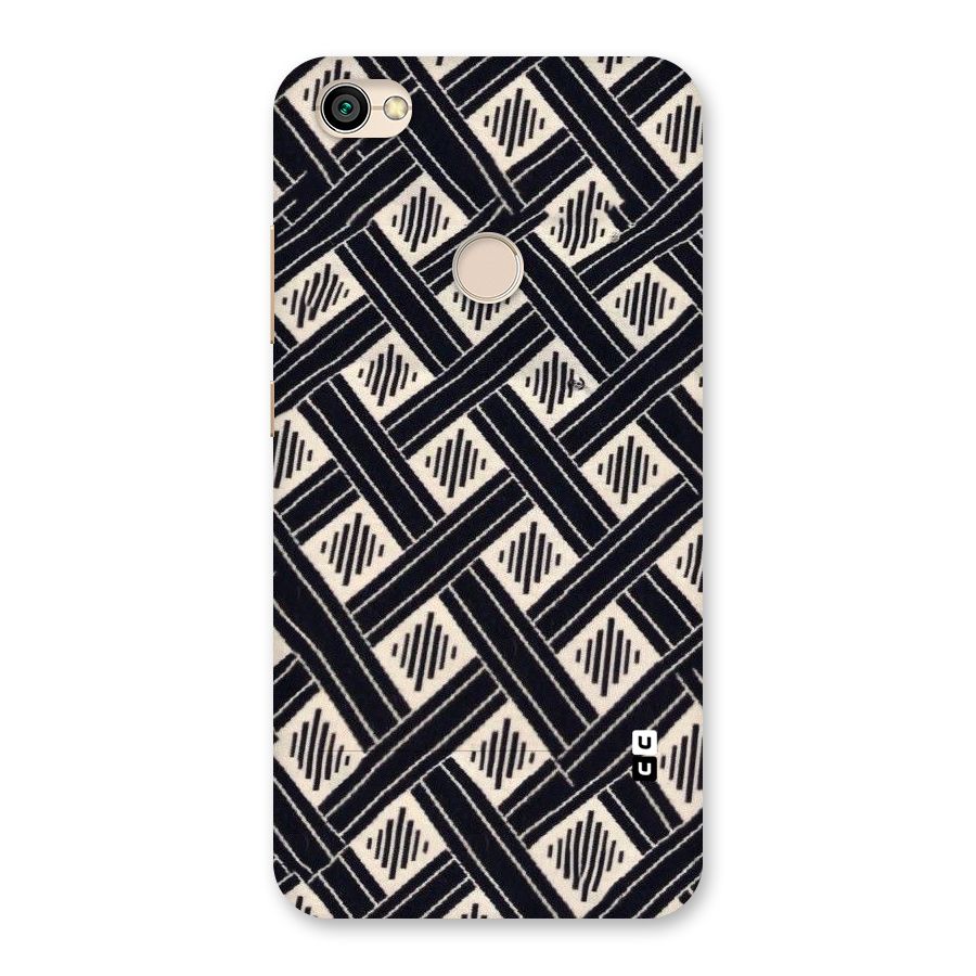 Black Beige Criscros Back Case for Redmi Y1 2017